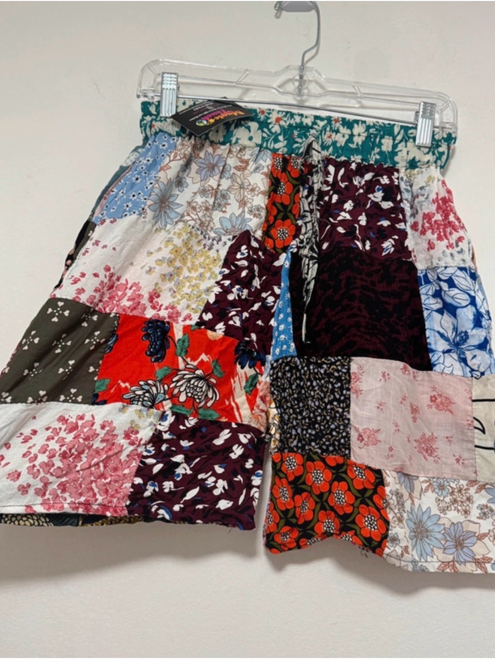 Magic Touch Patchwork Floral Shorts Multi pattern